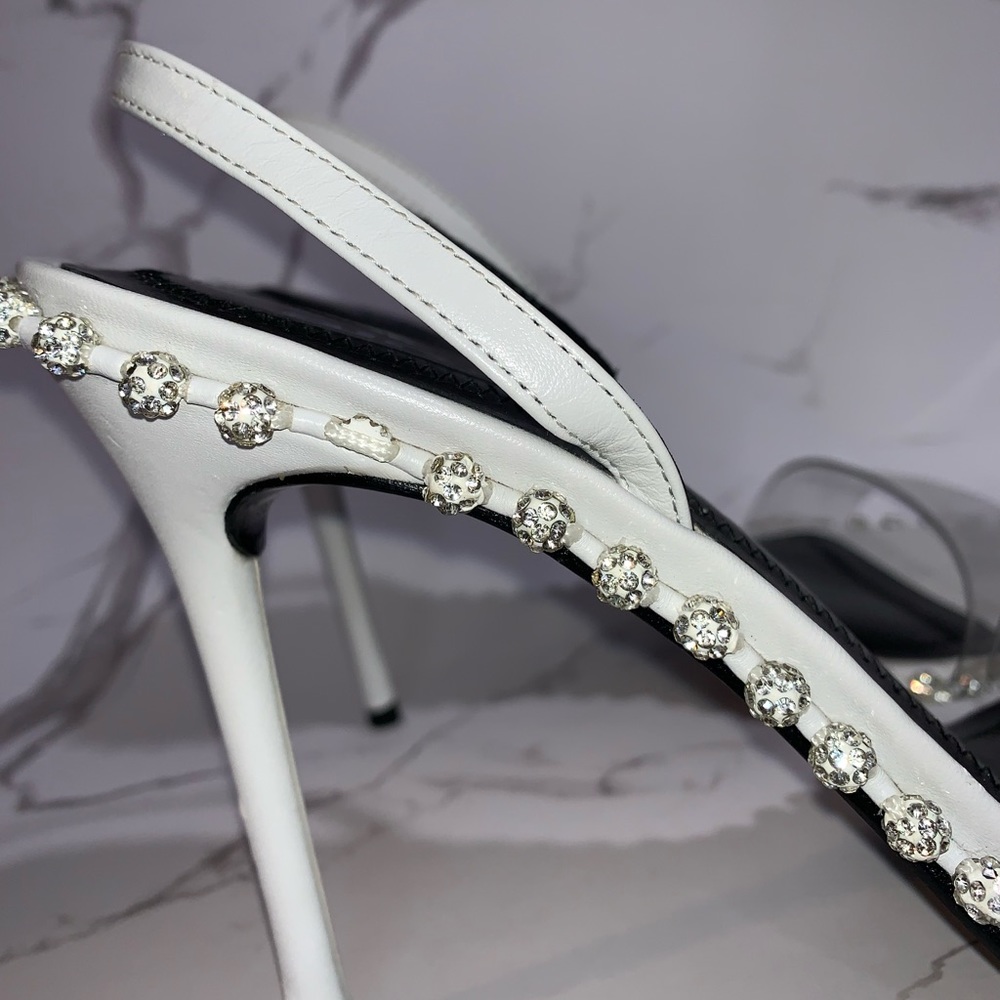 EUC Alexander Wang Nova White Crystal Sandals 37 - Picture 5 of 8